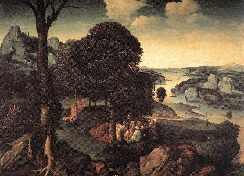 Landscape with St John the Baptist Preaching a, PATENIER, Joachim